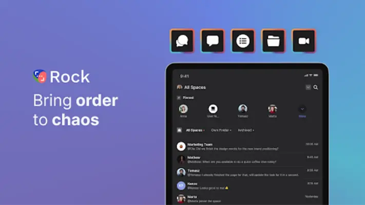 Rock Messaging + Tasks android App screenshot 7